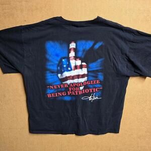 Toby Keith Never apologize for being patriotic Middle Finger T Shirt Size 2XL